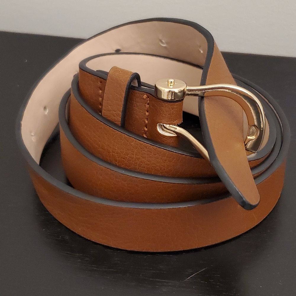 H&M belt, brown with gold buckle, medium